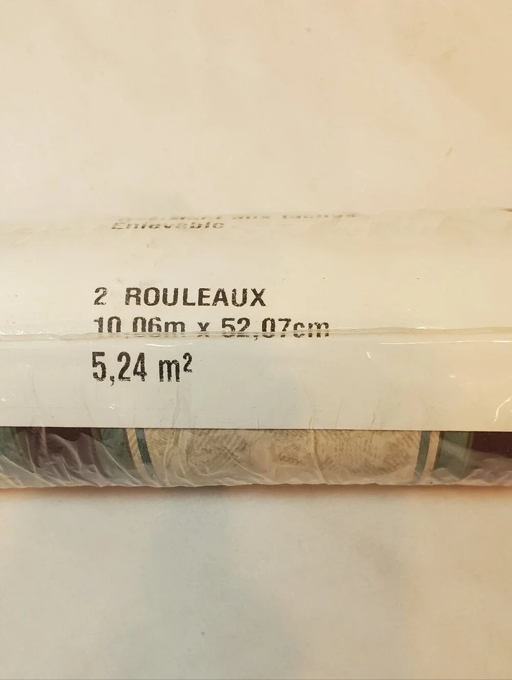 Shelbourne Vtg Striped Green Cream Wallpaper Double Roll 56.37 Sq Ft, Lot Of 3